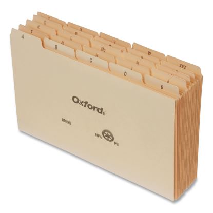 A-Z Index Card Dividers, Pre-Printed, 1/5-Cut Top Tab For 5 x 8 Cards, Manila, 25/Pack1