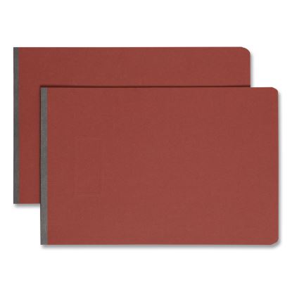 Prong Fastener Premium Pressboard Report Cover, Two-Piece Prong Fastener, 3" Capacity, 11 x 17, Red/Red, 10/Box1