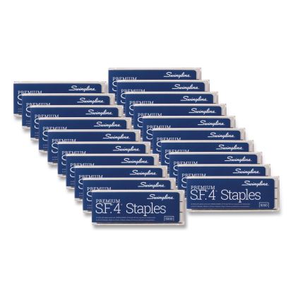 S.F. 4 Premium Staples, 0.25" Leg, 0.5" Crown, Steel, 5,000/Box, 20 Boxes/Carton1