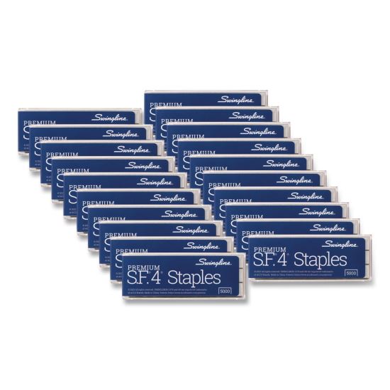 S.F. 4 Premium Staples, 0.25" Leg, 0.5" Crown, Steel, 5,000/Box, 20 Boxes/Carton1