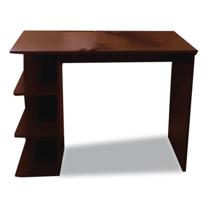 Student Desk with Bookcase, 40" x 19" x 30", Dark Wood Finish1