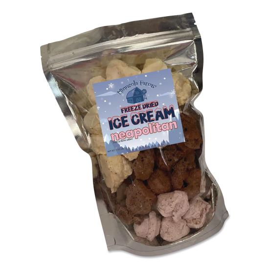 Freeze Dried Ice Cream, Neapolitan, 0.75 lb Bag, 12/Carton1