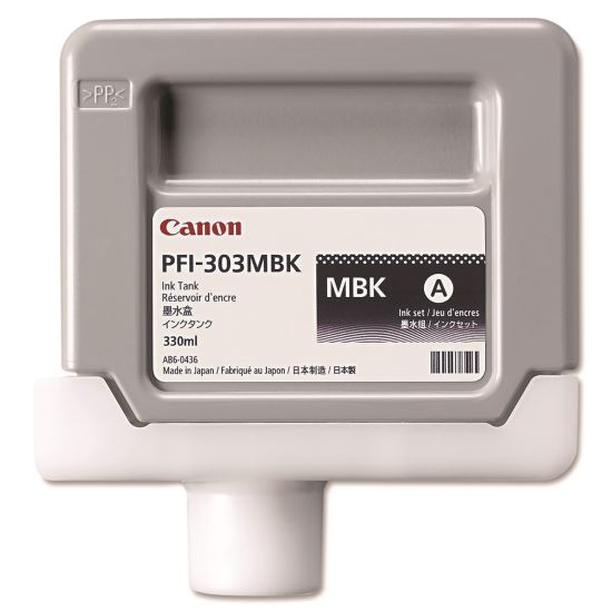 2957B001AA (PFI-303) Ink, Matte Black1