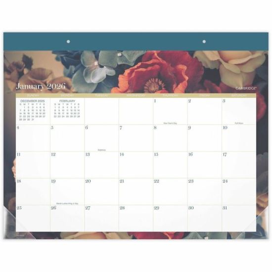 At-A-Glance Midnight Garden Monthly Desk Pad 1