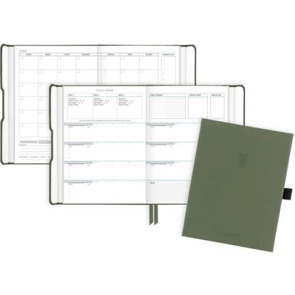 At-A-Glance Foundation Undated Weekly Monthly Planner, Green, Small, 5 1/2" x 8 1/2" 1