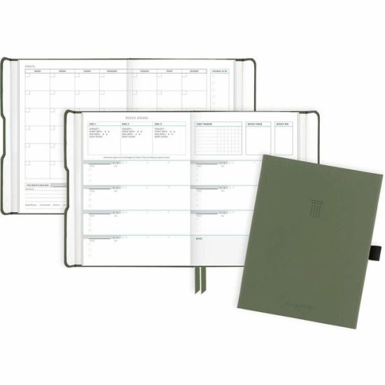 At-A-Glance Foundation Undated Weekly Monthly Planner, Green, Small, 5 1/2" x 8 1/2" 1