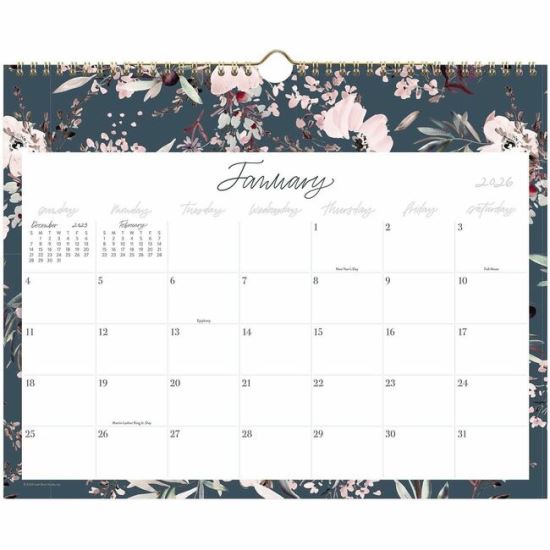 Cambridge Calista Floral Monthly Wall Calendar 1