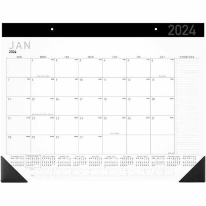 At-A-Glance Contemporary 2025 Monthly Desk Pad Calendar 21 3/4" x 17" 1