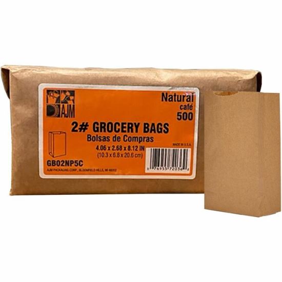 AJM #2 Kraft Paper Grocery Bags 1
