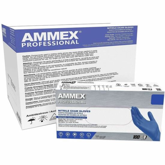 Ammex Nitrile Powder-Free Exam Gloves 1