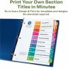 Avery EcoFriendly Recycled Dividers, 10 Tabs (3 Sets of 11082) 5