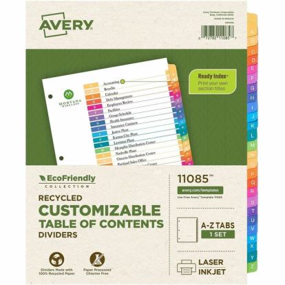 Avery coFriendly Recycled A-Z Dividers, 26 Tabs (11085) 1
