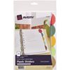 Avery&reg; Insertable Style Edge Plastic Mini Dividers for 3 Ring Binders, 5.5" x 8.5" , 5-Tab Set, Multicolor, 1 Set (11118) 1
