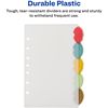 Avery&reg; Insertable Style Edge Plastic Mini Dividers for 3 Ring Binders, 5.5" x 8.5" , 5-Tab Set, Multicolor, 1 Set (11118) 4