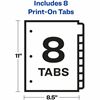 Avery&reg; Customizable Print-On(TM) Dividers, 8-Tab Set (11528) 5