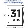 Avery 1-31 Dividers, 31 Tabs, Ready Index, Arched Tabs (11846) 4