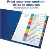 Avery Jan-Dec Dividers, 12 Tabs, Ready Index, Arched Tabs (11847) 2