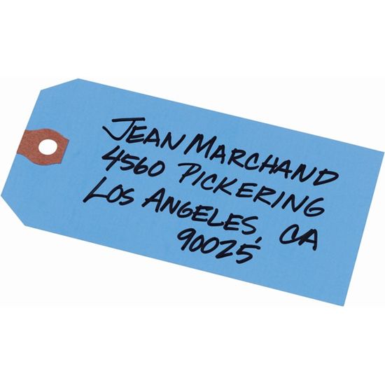Avery&reg; Unstrung Shipping Tags, 11.5 pt. Stock, 4-3/4" x 2-3/8" , 1,000 Blue Hang Tags 1