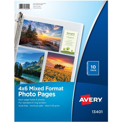 Avery&reg; Clear Mixed Format Photo Album Pages, 10ct (13401) 1