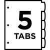 Avery&reg; Corner Lock Write & Erase Plastic Dividers with Expandable Pockets 6