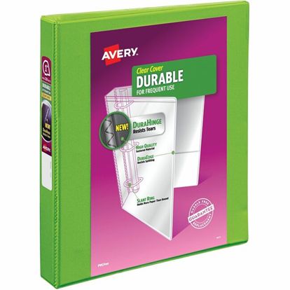 Avery Durable View 3 Ring Binder, 1" Slant Rings, Chartreuse 1