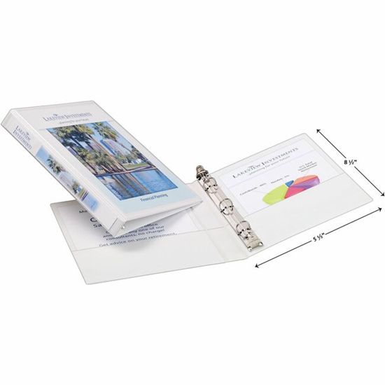 Avery Mini Durable View 3 Ring Binder, 0.5" Round Rings, White 1