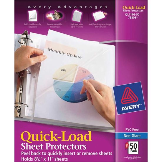 Avery® Quick-Load Sheet Protectors 1
