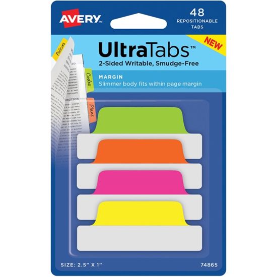 Avery&reg; UltraTabs Repositionable Margin Tabs 1