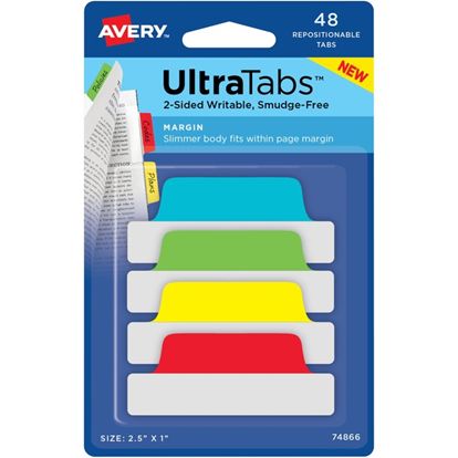 Avery&reg; UltraTabs Repositionable Margin Tabs 1