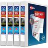 Avery Heavy-Duty View Binders, 1" One Touch Slant Rings, 4 White Binders 1