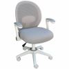 Boss Grey Mesh, Flip Arm, Task Chair, White Frame 1