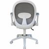 Boss Grey Mesh, Flip Arm, Task Chair, White Frame 3