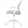 Boss Grey Mesh, Flip Arm, Task Chair, White Frame 4