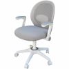Boss Grey Mesh, Flip Arm, Task Chair, White Frame 5