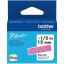 Brother P-touch BTAG-P35 White on Pink Label Tape 1