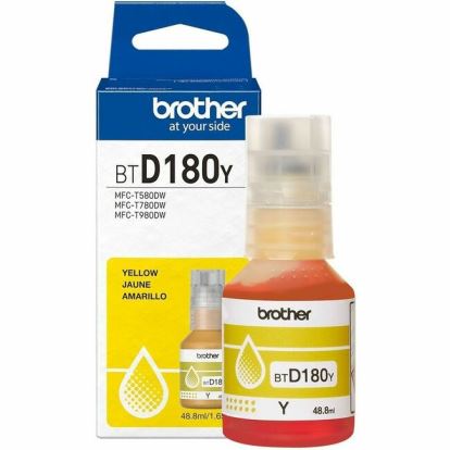 Brother Genuine BTD180Y High Yield Yellow Ink Bottle 1