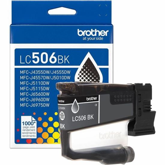 Brother LC506BK Original Standard Yield Inkjet Ink Cartridge - Black - 1 Each 1