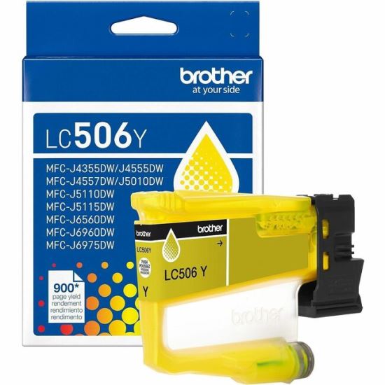 Brother LC506Y Original Standard Yield Inkjet Ink Cartridge - Yellow - 1 Each 1
