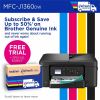 Brother Work Smart MFC-J1360DW Wired & Wireless Inkjet Multifunction Printer - Color - Black 6
