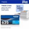 Brother TN635C Original Standard Yield Laser Toner Cartridge - Cyan - 1 Pack 2