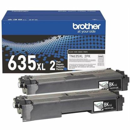 Brother TN635XL2PK Original High Yield Laser Toner Cartridge - Twin-pack - Black - 2 Pack 1