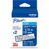 Brother Genuine P-touch TZe1312PK BK on CLR Label Tapes, Laminated, 12mmX8m each 1