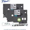 Brother Genuine P-touch TZe1312PK BK on CLR Label Tapes, Laminated, 12mmX8m each 2
