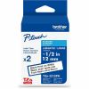 Brother Genuine P-touch TZe2312PK BK on WHT Label Tapes, Laminated, 12mmX8m each 1