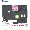 Brother Genuine P-touch TZe232 RD on WHT Label Tape, Laminated, 12mmX8m 8