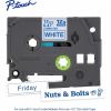 Brother Genuine P-touch TZe233 Blue on WHT Label Tape, Laminated, 12mmX8m 2