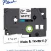 Brother Genuine P-touch TZe241 BK on WHT Label Tape, Laminated, 18mmX8m 2