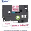 Brother Genuine P-touch TZe242 RD on WHT Label Tape, Laminated, 18mmX8m 2