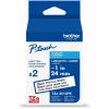 Brother Genuine P-touch TZe2512PK BK on WHT Label Tapes, Laminated, 24mmX8m each 1