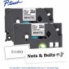 Brother Genuine P-touch TZe2512PK BK on WHT Label Tapes, Laminated, 24mmX8m each 2